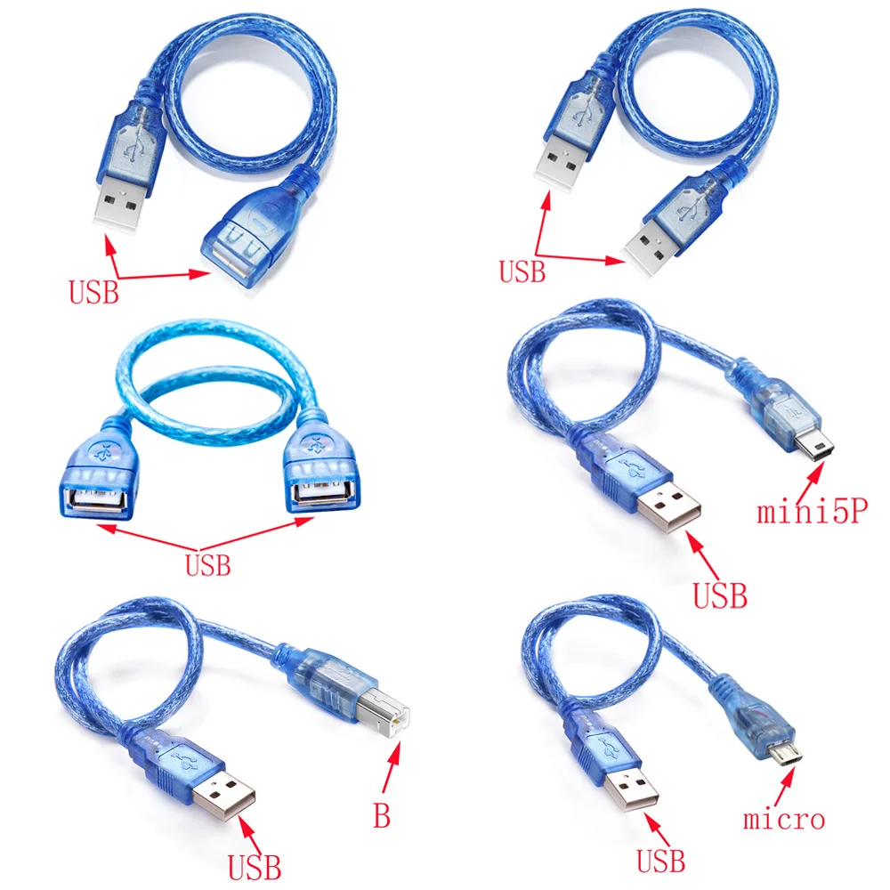 USB папа к Женский мини 5P микро B кабель синхронизации данных для компьютера