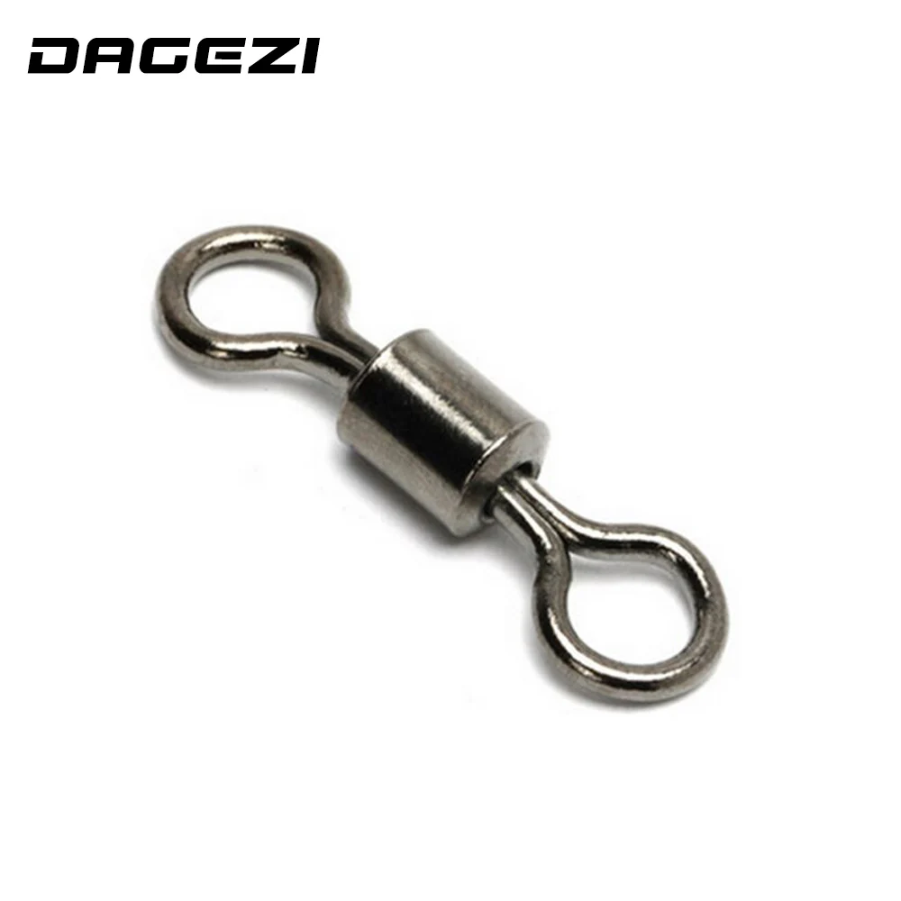 DAGEZI 100 шт./лот 8 слов кольцо черные стальные Вертлюги замковое соединение