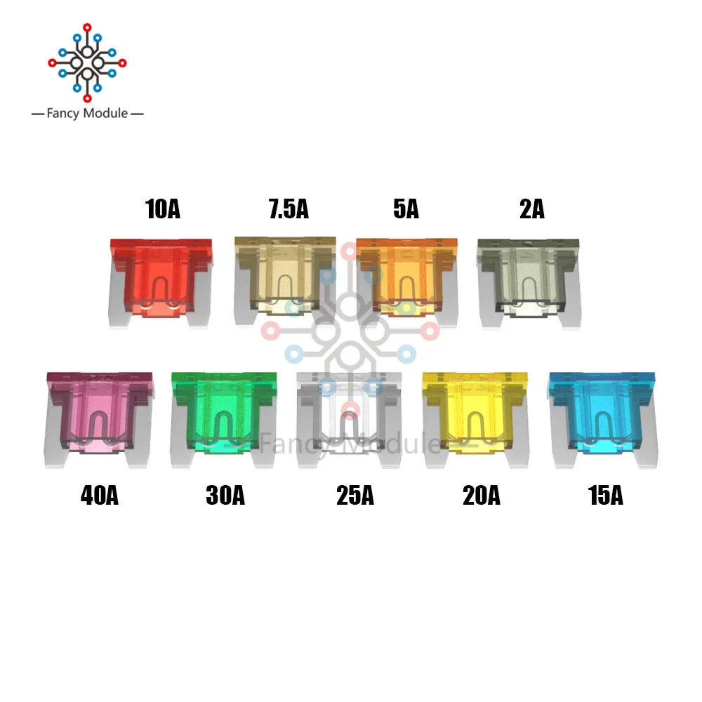 21 mixed mini blade fuse fuses 2 5 10 15 20 25 30 amps fit modern cars caravans