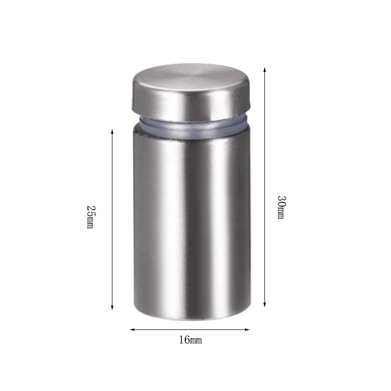 16 мм/0,6" диаметр 30 мм/1,18" Длина вывески держатели винты настенное крепление оборудование Реклама Стекло противостояние ногтей-Упаковка из 20