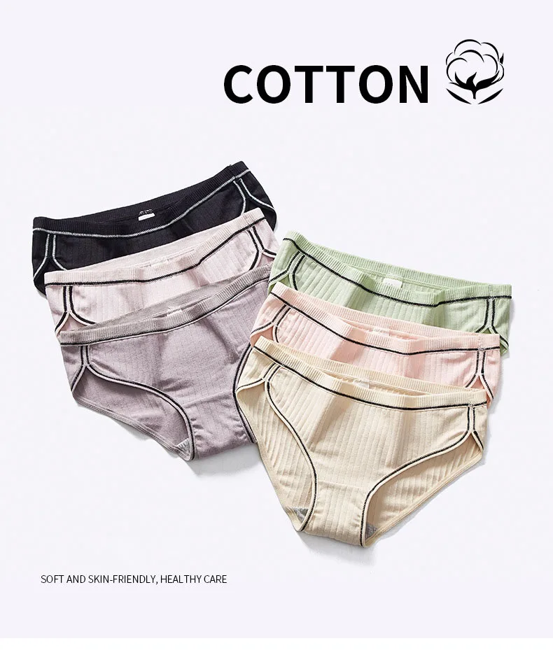 Women's Panties Cotton Female Underwear Ladies Girls Bikini Briefs Plus Size Intimates Lingerie Women Seamless Shorts Culotte M-XXL (1)
