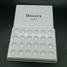 1pc Dental lab Dental material 24 Slot Ceramic Palette mixing plate stain powder mixing tool new coxo dental lab equipment impression material mixing centrifuge alginate mixer deasin