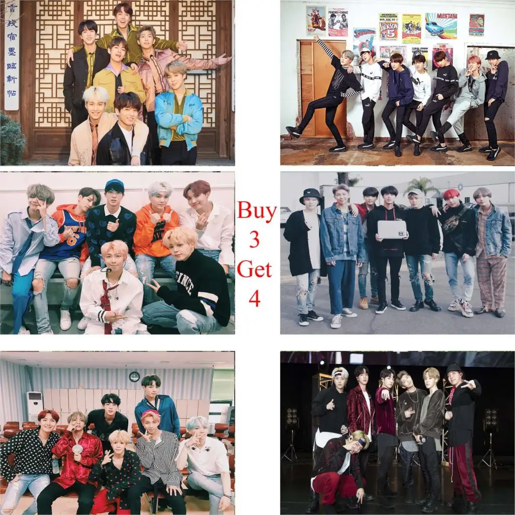Kpop bangtan boys Бесплатная доставка постер четкое изображение наклейки на стену