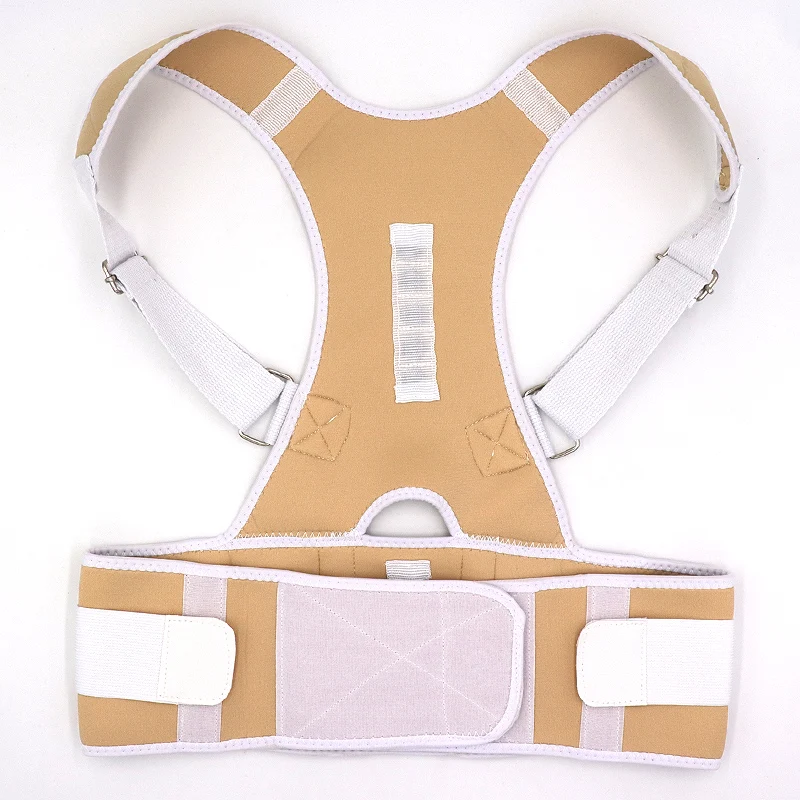 Tom's Hug Adjust Magnetic Shoulder Back Support Belt Therapy Posture Corrector Beige Man and Women Shoulder Posture Belt