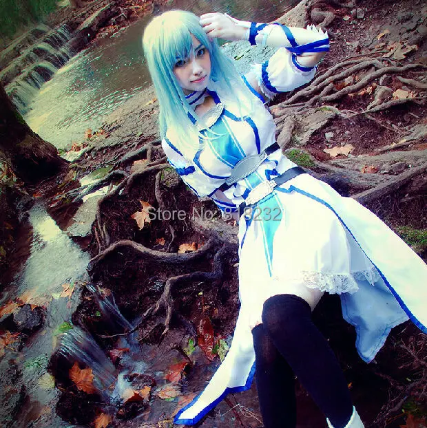 Kaufen SAO Schwert Art Online Yuuki Asuna Uniform Kleid Outfit Anime Cosplay Kostüme