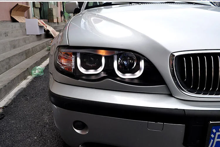 AKD автомобильный Стайлинг для E46 фары 2002-2006 320i 318i 323i 325i фары DRL Hid головной фонарь Ангел глаз биксеноновый луч аксессуары