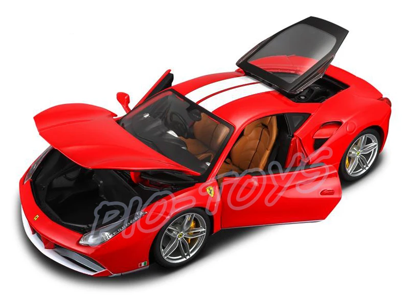 Подарок на Новый год 70th 488gtb 1/18 роскошная модель металлический сплав автомобиль коллекция Игрушечные лошадки статический Большой собирать