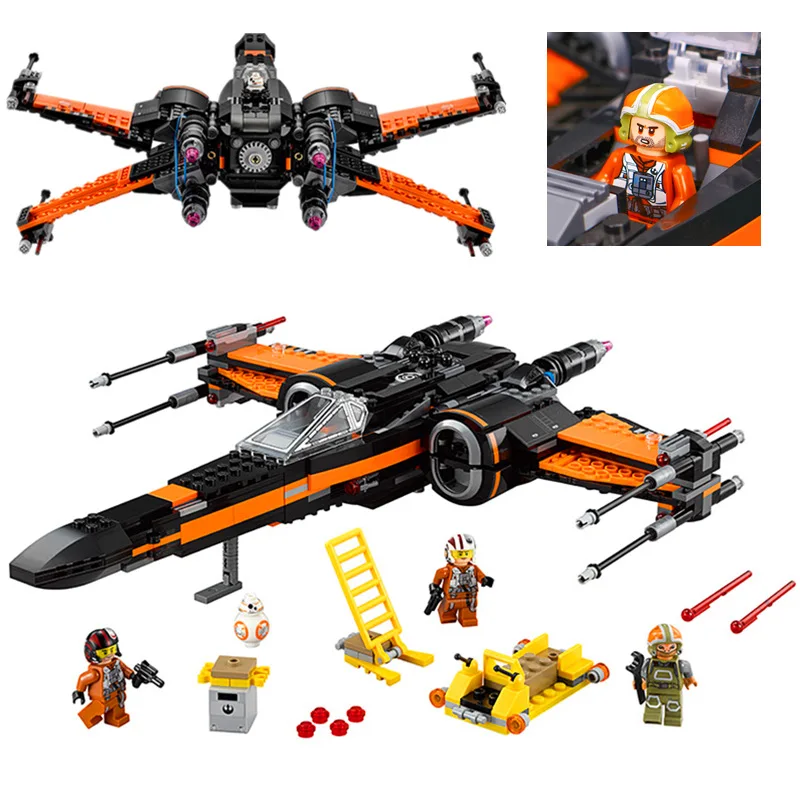 

LEPIN 05004 Star Series plan legoingly First Order X Model Wing Fighter 75102 Building Blocks Compatible with Educational Toy