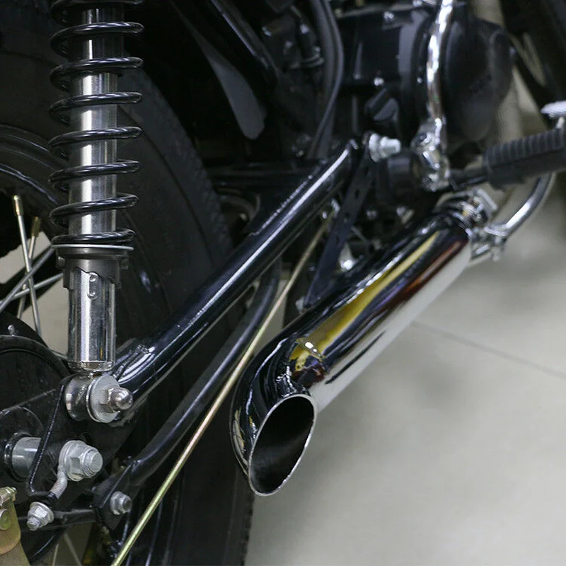 Черный уменьшить шум выхлопная труба, глушитель для Harley Honda Bobber Chopper Винтаж