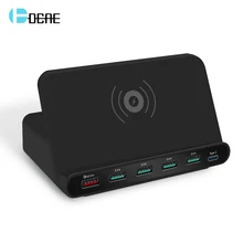 QI Беспроводное зарядное устройство Quick Charge 3,0 type C PD USB зарядное устройство станция адаптер питания для быстрой зарядки для iPhone samsung huawei Xiaomi