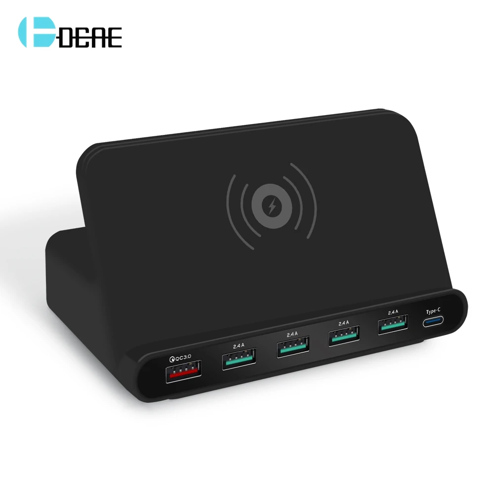 QI Беспроводное зарядное устройство Quick Charge 3 0 Type C PD USB адаптер питания для быстрой