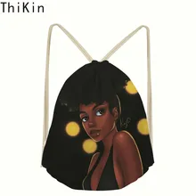 THIKIN Painting African Art Girl Princess Printing Mother Outing Diaper Bag Drawstring Bag Fashion Travel Women Backpack