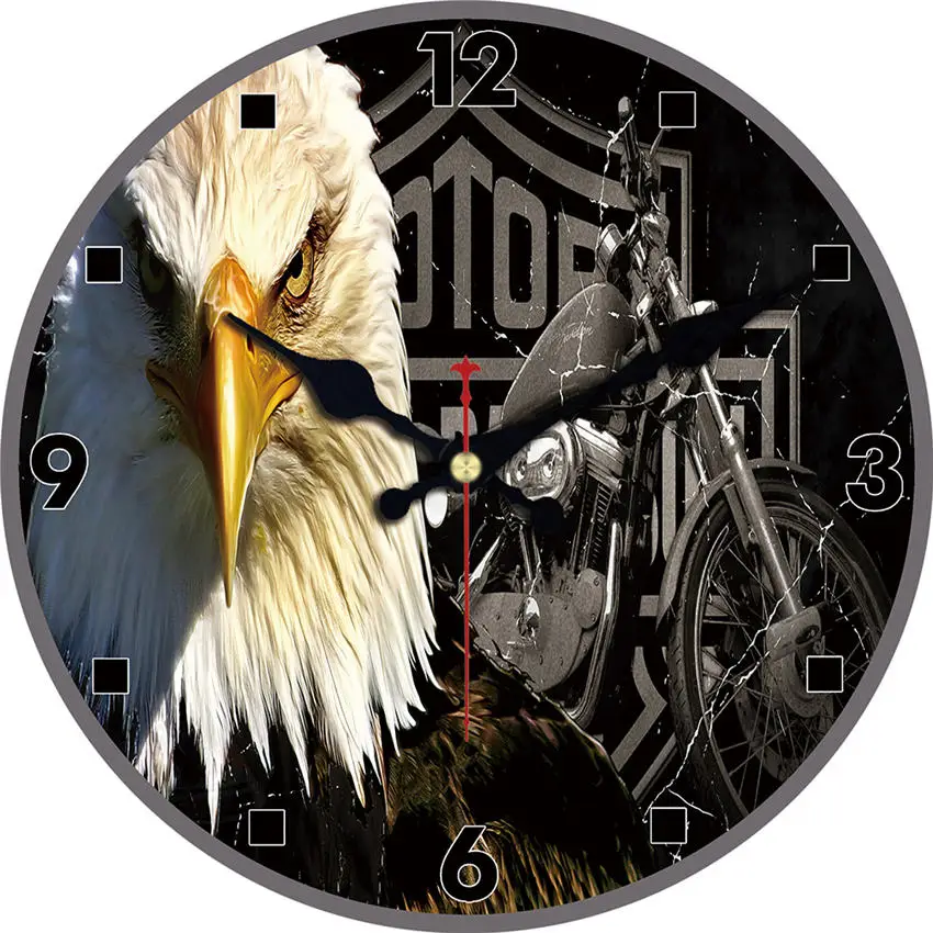 WONZOM абстрактные настенные часы с курицей, бесшумные декоративные деревянные картонные настенные часы для гостиной, настенные часы с арабскими цифрами - Цвет: Owl Wall Clock 20