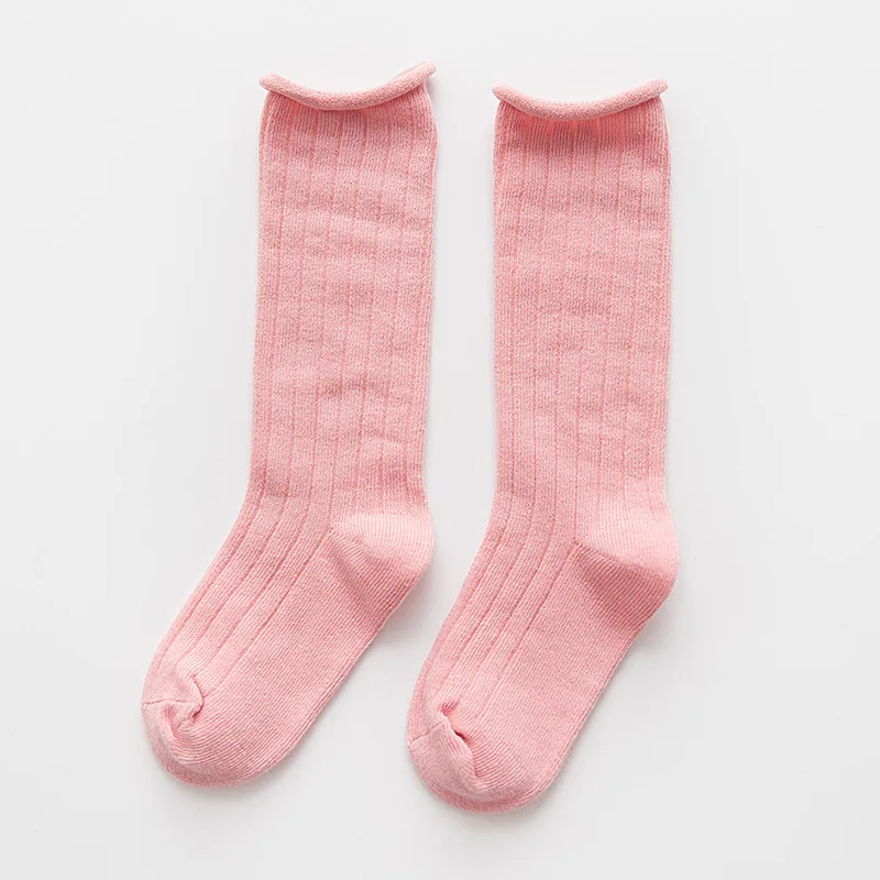 Забавные детские носки Трикотажные изделия для детей возрастом от 1 года до 10 лет, meias meia, хлопковые свободные гольфы, sokken calcetines, бесшовные гольфы - Цвет: PINK