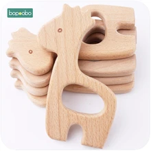 Bopoobo детские игрушки 10 шт. из бука Кукольный Жираф Детские принадлежности для кормления Развивающие игрушки для малышей деревянные погремушки прорезыватели