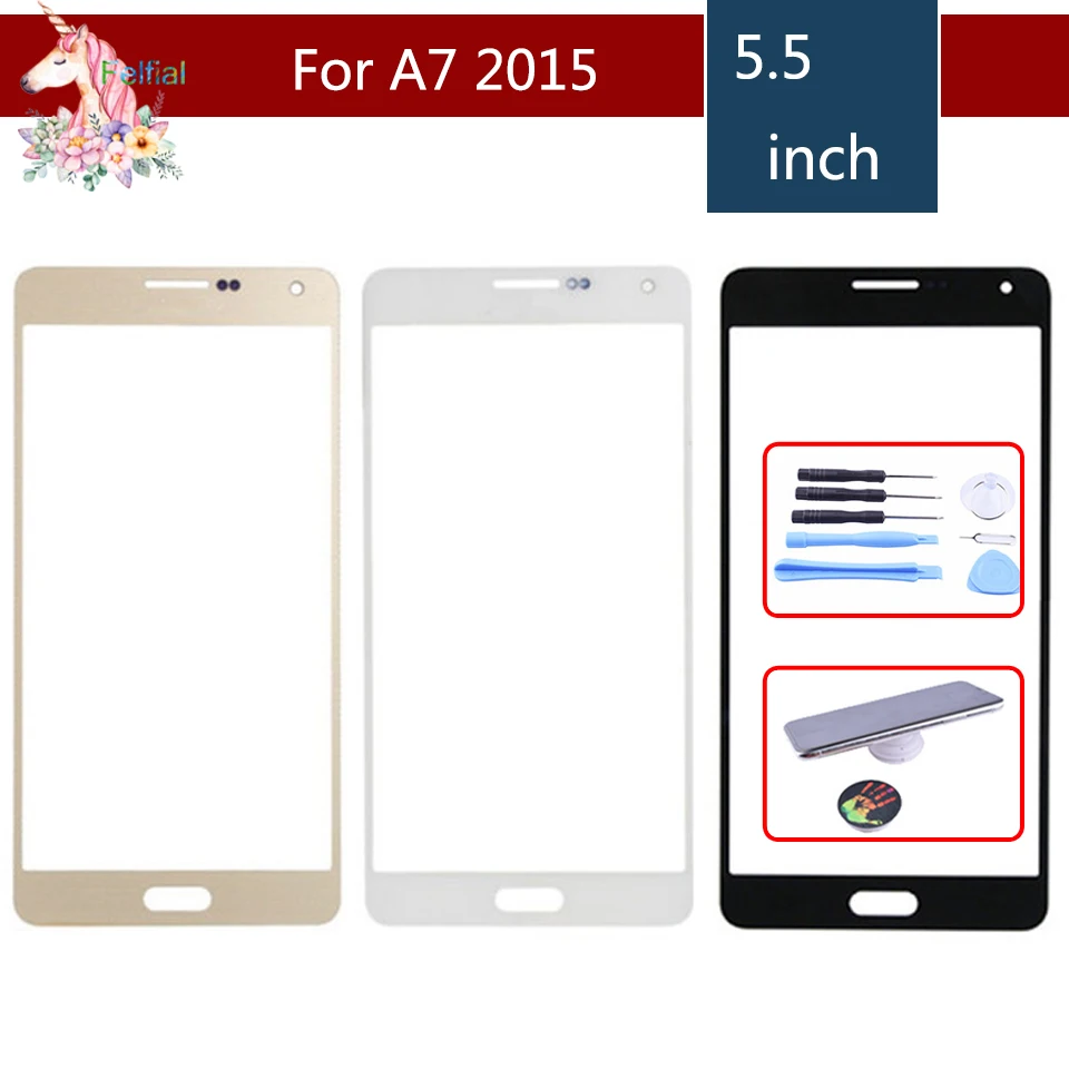 Для Samsung Galaxy A7 2015 A700 A7000 A700H A700F A700FD передняя внешняя стеклянная линза сенсорная