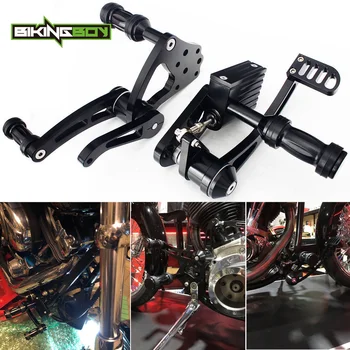 

BIKINGBOY Forward Controls Foot Pegs for HARLEY Softail Springer FXSTS Heritage Classic FLSTC ustom FXSTC Fatboy FLSTF 84-99 98