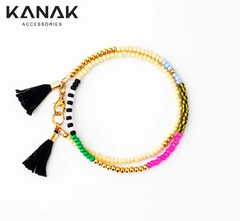 

Boho bracelet Brazilian Beaded Bracelet Tassel Bracelets handmade Bohemian jewelry For women
