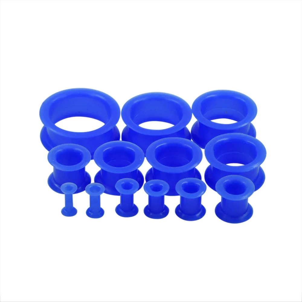 2PCS Silicone Skin Double Flared Saddle Unique Stretcher Ear Tunnel Gauge Plug Earring Lobe Piercing Jewellery Choose Sizes 5