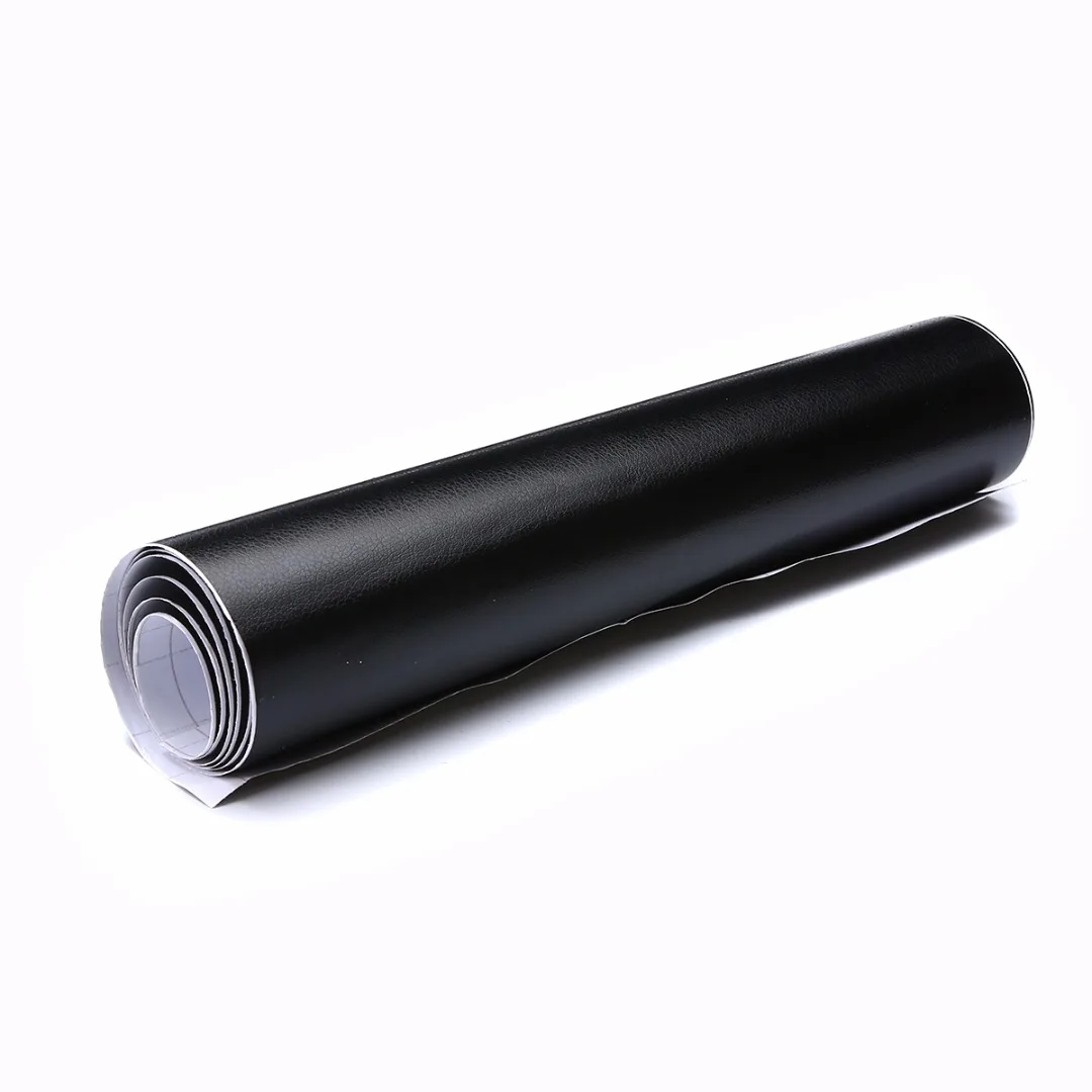 Treyues 1pc 30x100cm Black Leather Texture PVC DIY Car Interior Dashboard Sticker Wrap Sheet Film