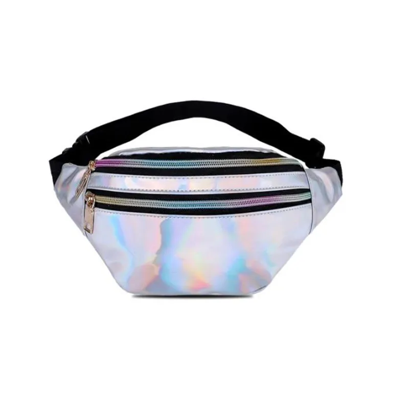 LXFZQ новая поясная сумка полиуретановая сумка на пояс лазерный кошелек heuptas сумка для ног Светоотражающая поясная сумка для женщин голографическая сумка - Цвет: shuang la yin