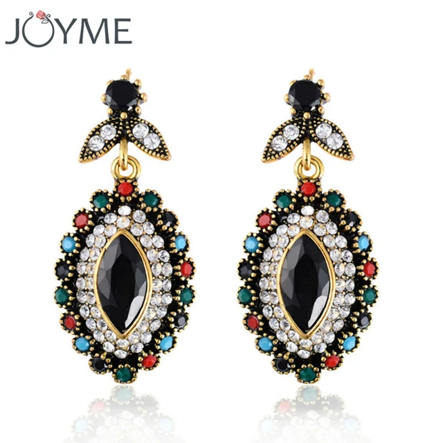 Joyme Brand African Tribal Earring Wedding Retro Rhinestone Eye Joyme Brand African Tribal Earring Wedding Retro Rhinestone Eye Female Hanging Long Earrings Jewelry Boucle D