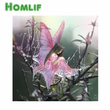 Ангел 5d алмазная живопись розовый на заказ Бабочка Фея полный квадратный значок с вышивкой в виде ромба живопись с пионами pintura manualidades