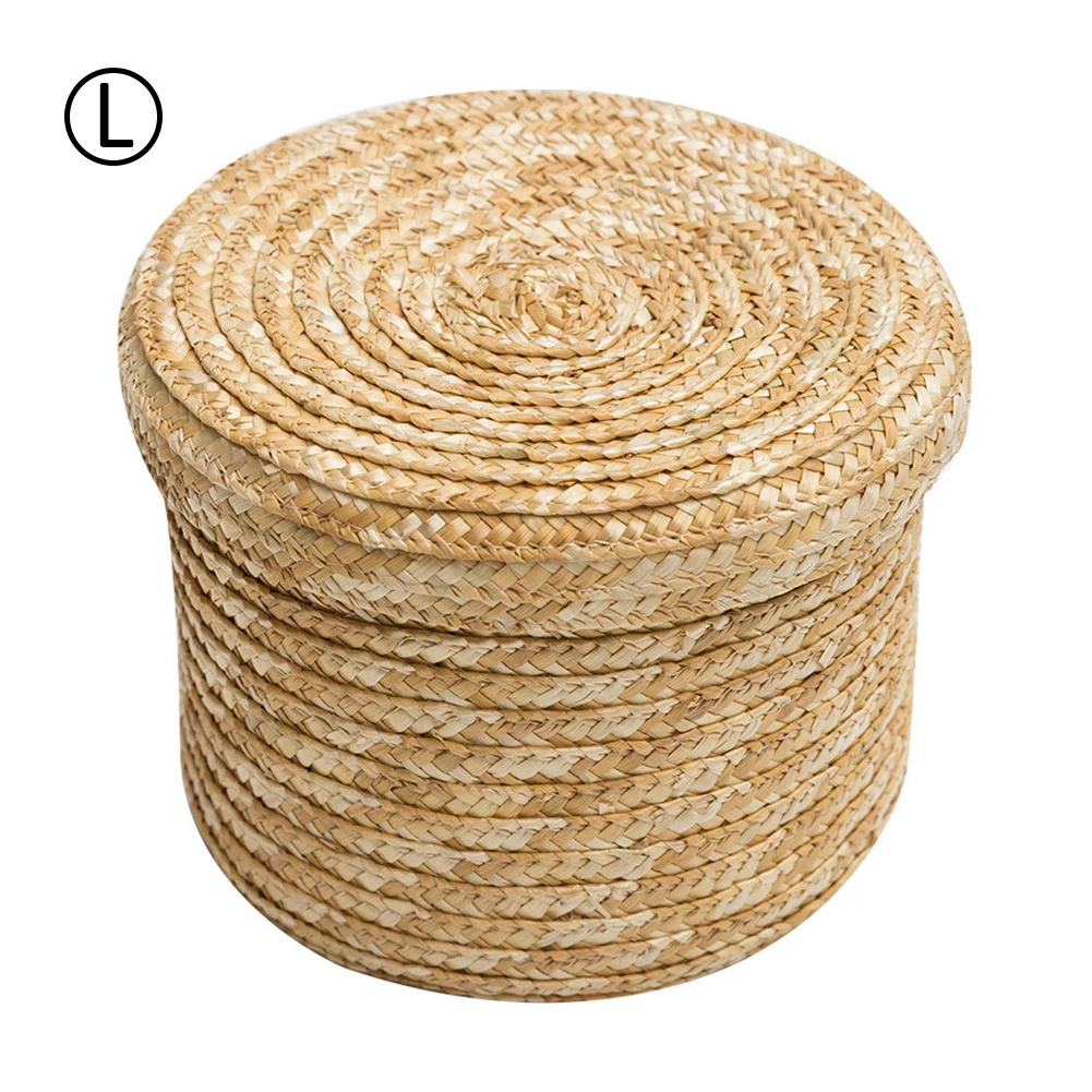 Пшеничная солома плетеная корзина для хранения инновационная корзина деревенская натуральная коричневая отделка для хранения