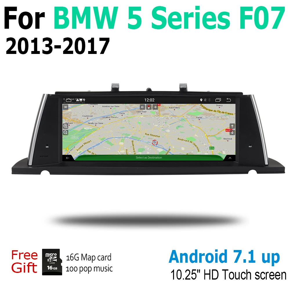 Cheap 10.25" Android car multimedia player For BMW 5 Series F07 GT 2013-2017 Navigation Navi GPS BT Support 4G 3G WiFi Radio stereo 1