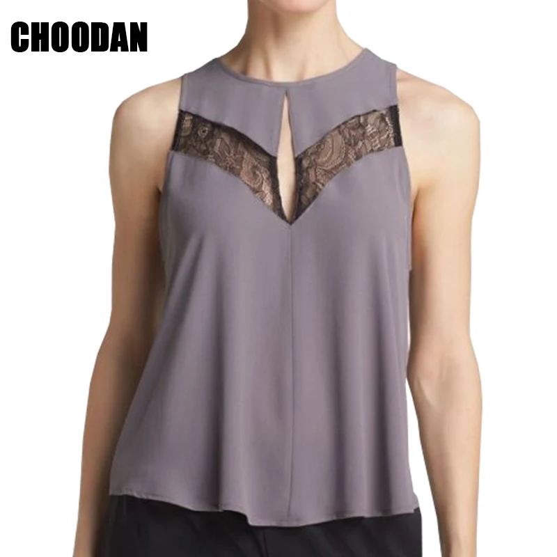 Women Tank Top Lace Patchwork Sexy Sleeveless Summer 2018 Fashion