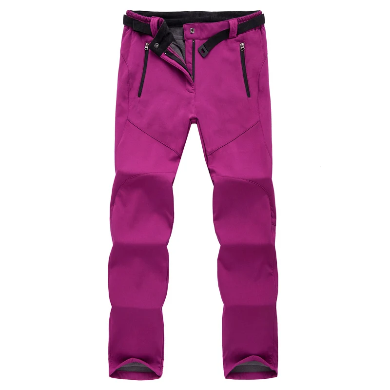 outdoor Winter ski pants women solft shell pants plus size waterproof ...