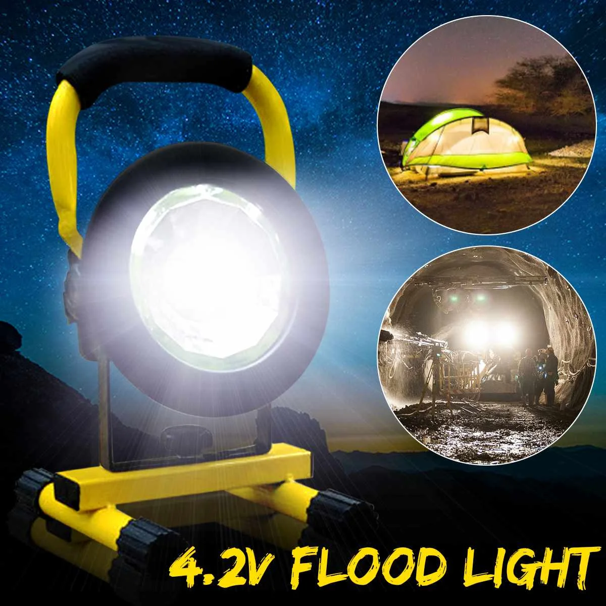 

New 2400Lumens 3Modes LED Portable COB Flood Light LED Flashlight Work Light for Outdoor Camping