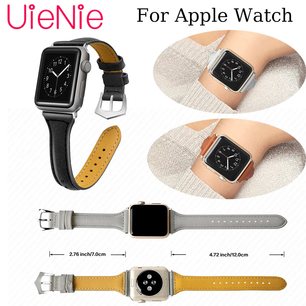 

Leather business strap For Apple Watch 40mm 44mm 38mm 42mm wristband for Apple Watch series 4 3 2 1 iWatch Smart watch bracelet