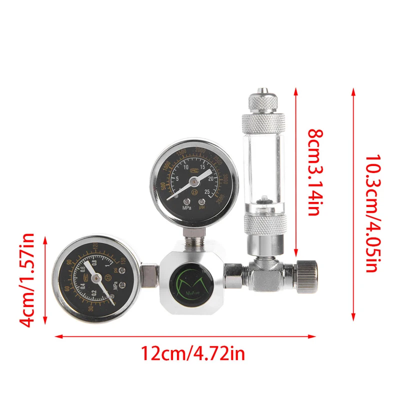 Аквариум CO2 регулятор с обратным клапаном счетчик пузырьков магнитный соленоид аквариумный клапан углекислого газа редукционный клапан