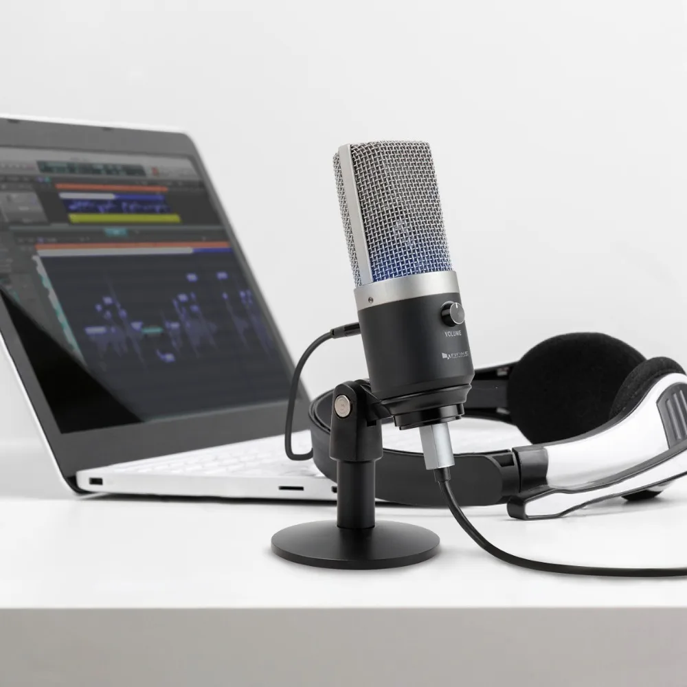 Конденсаторный USB микрофон FIFINE 670 1 профессиональный для записи Youtube Skype встреч игр