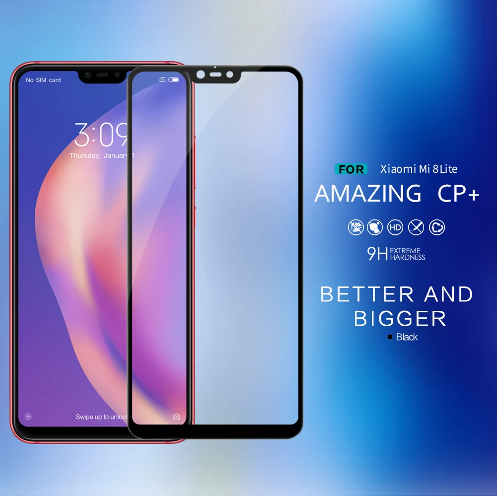 

For Xiaomi mi 8 lite Tempered Glass Full Coverage Anti-Explosion Tempered Glass Screen Protector Film CP+ For Xiaomi mi 8 lite