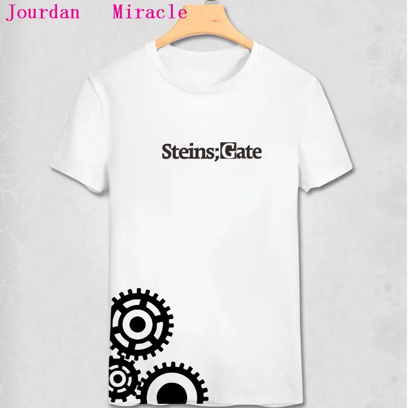 Аниме Steins Gate футболка для косплея Makise Kurisu fate wheel летняя хлопковая с коротким