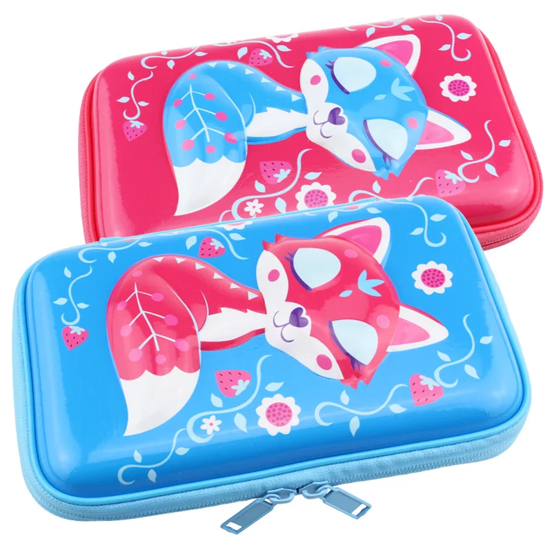 

3D pencil case school pencil boxes cute large capacity stationery bag Fox pencil bag the girl lovely cartoon cosmetic bag office