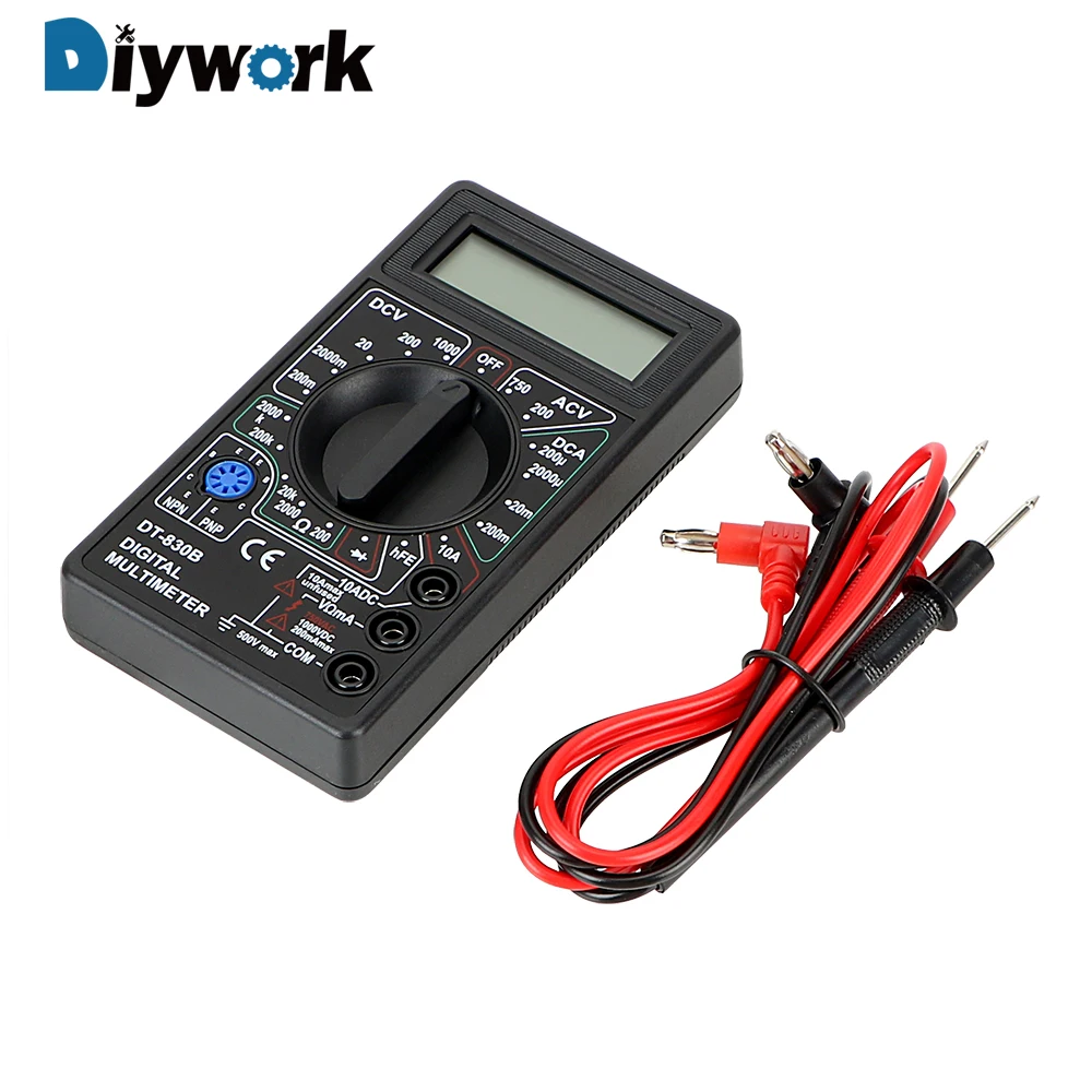

DIYWORK LCD Auto Range Digital Voltmeter Multimeter DT-830B Ohmmeter Volt Tester Electrical Instrument