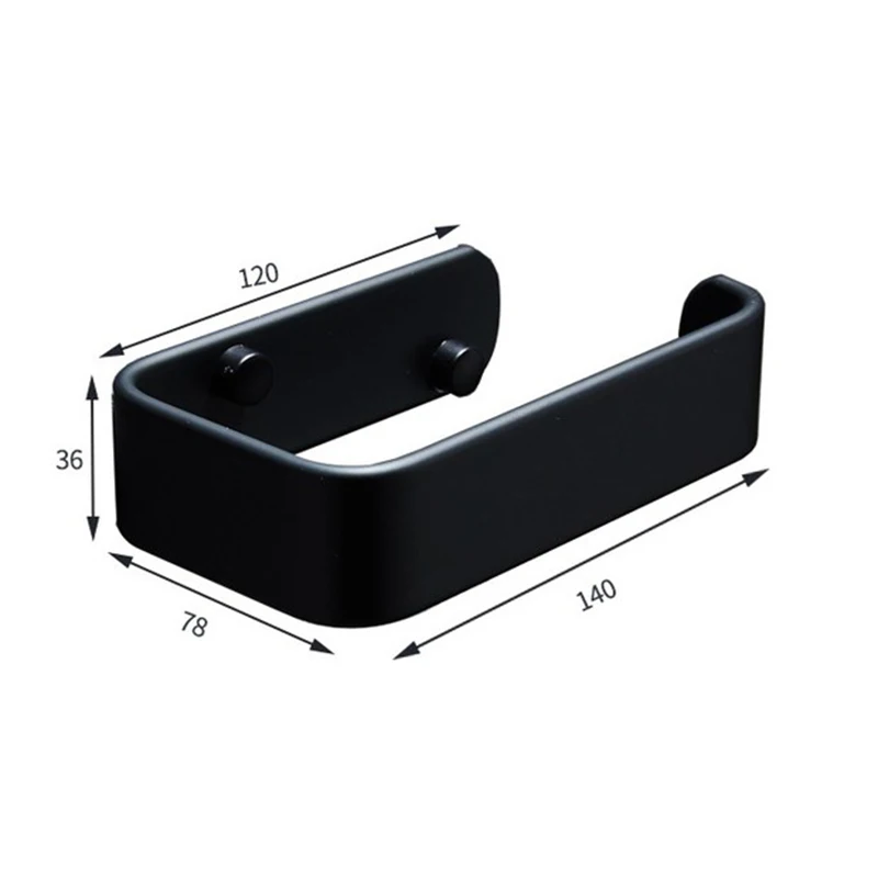 Черный современный держатель рулона туалетной бумаги бар пространство Алюминий ванная комната настенный держатель для полотенец