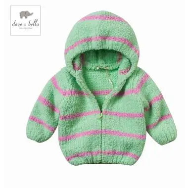 139db Dave Bella детские толстовки одежда для малышей Верхняя одежда девочек пальто мальчиков синель куртка - Цвет: green pink purple