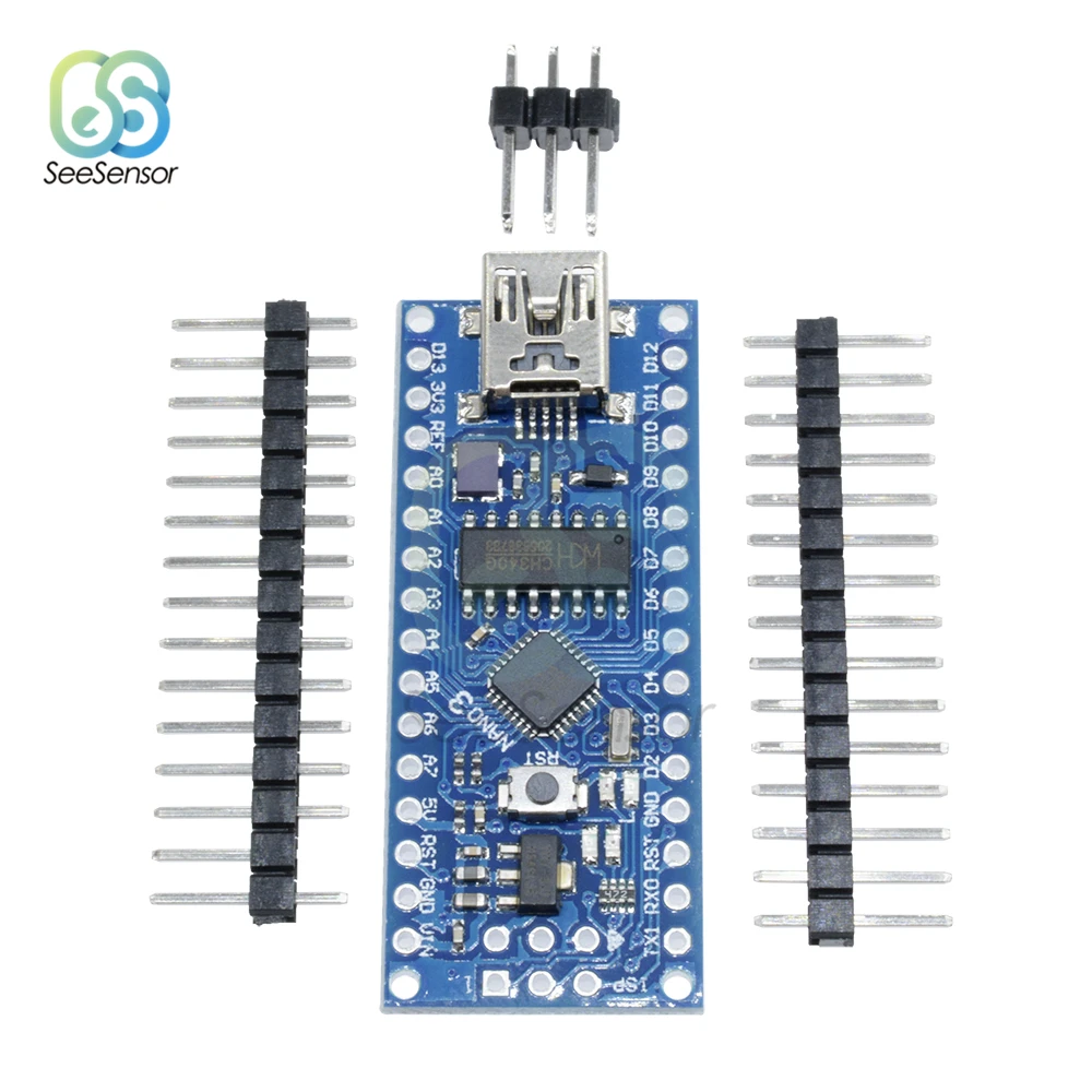 Nano V3.0 3,0 ATmega168 CH340G CH340 Mini USB UART интерфейсная плата микроконтроллер модуль 3,3 V 5V микроконтроллер для Arduino