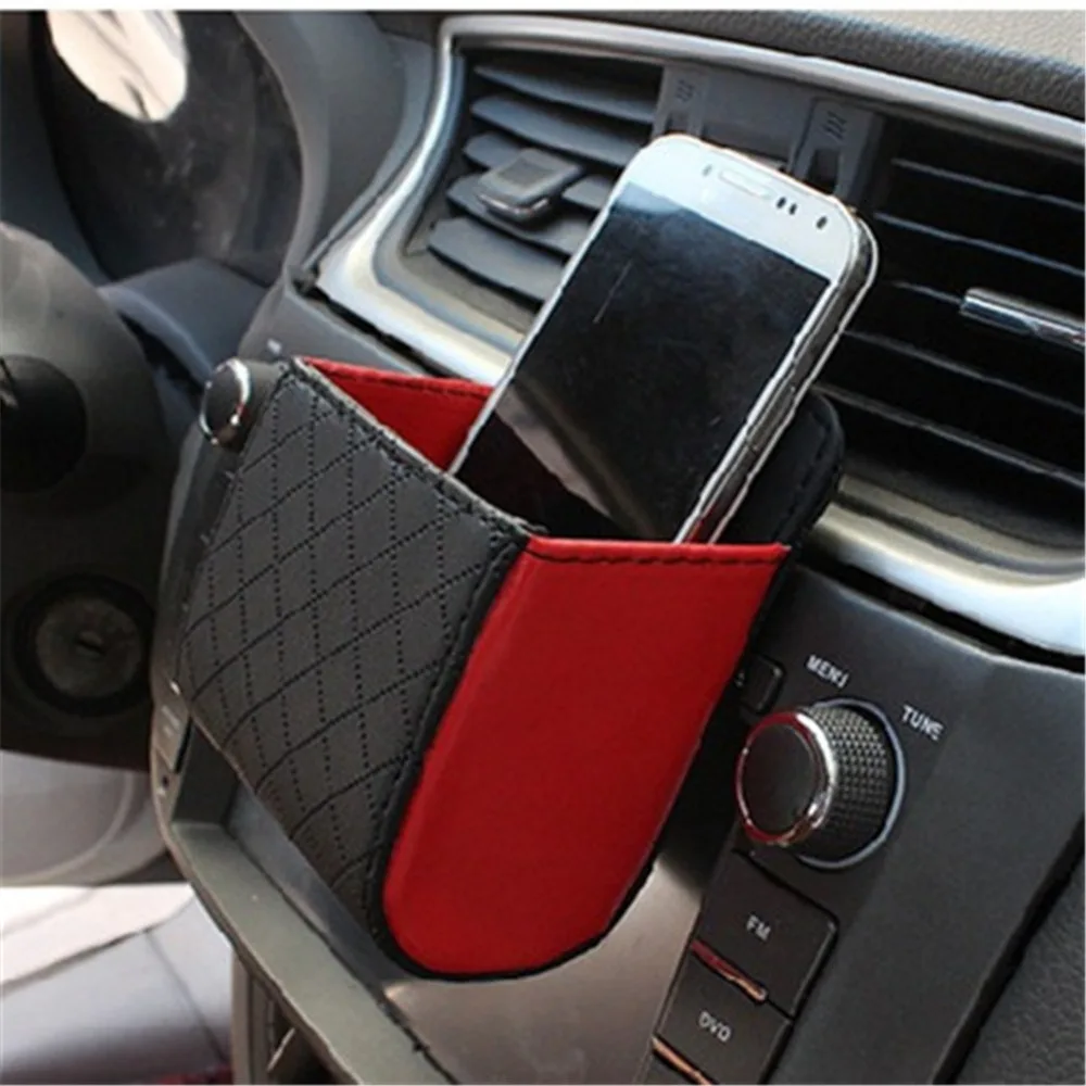 Car Styling Air Vent Storage Box Case Car Organizer Phone Holder Coin