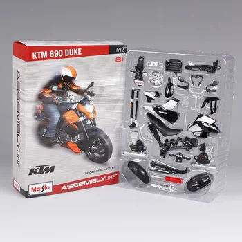 

Maisto 1:12 ktm 690 duke motorcycle diecast metal model kits assemble vehicle diecast manual motorbike model 39181