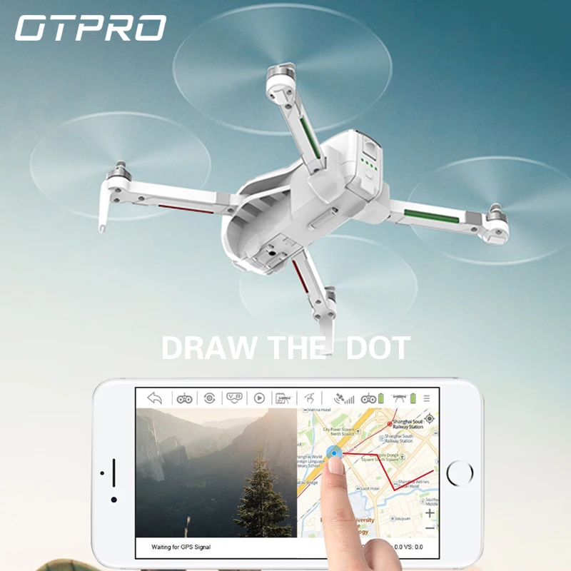 OTPRO CX7 Дрон WI FI с видом от первого лица разрешением 4K 30fps 1080P Камера 3 осевому