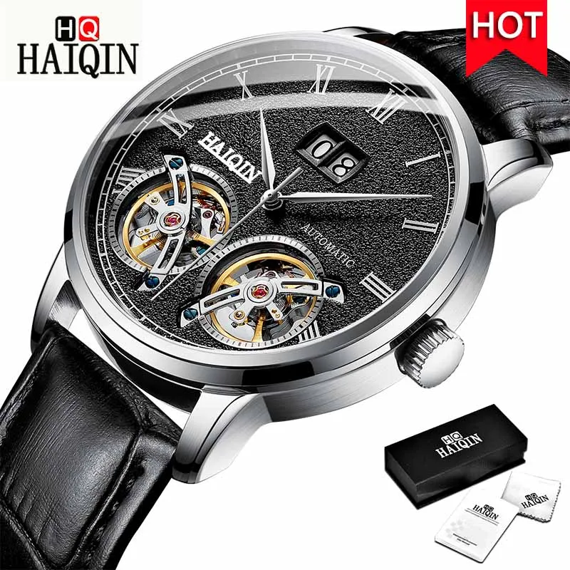 HAIQIN Men's Watches Watch Men 2019 New Luxury Waterproof Fashion/Automatic/Mechanical/Gold/Military/Watch Men Montre Homme 