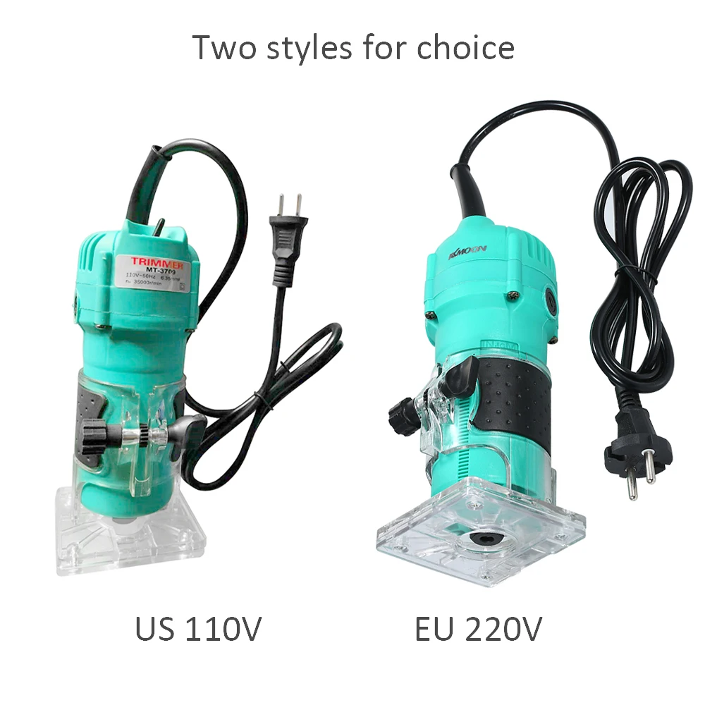 110V/220V 800W 35000RPM Electric Hand Trimmer Wood Laminate Palms Router Joiners Power Tool Woodwork Carving Machine Trim