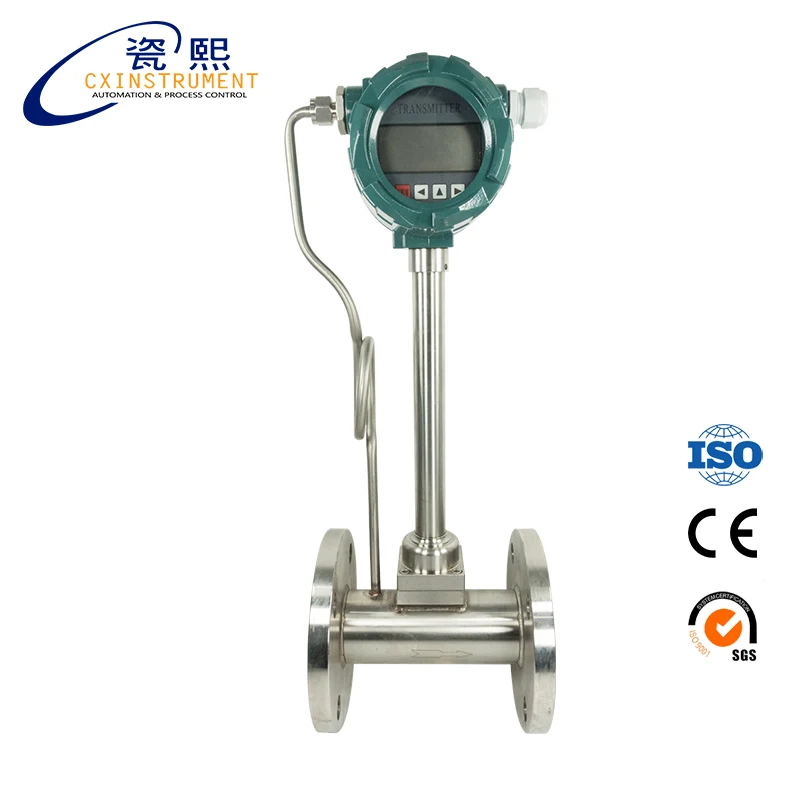 

DN80 Diameter 500-1200 m3/h Flow Range and Digital Display compress air vortex flowmeter