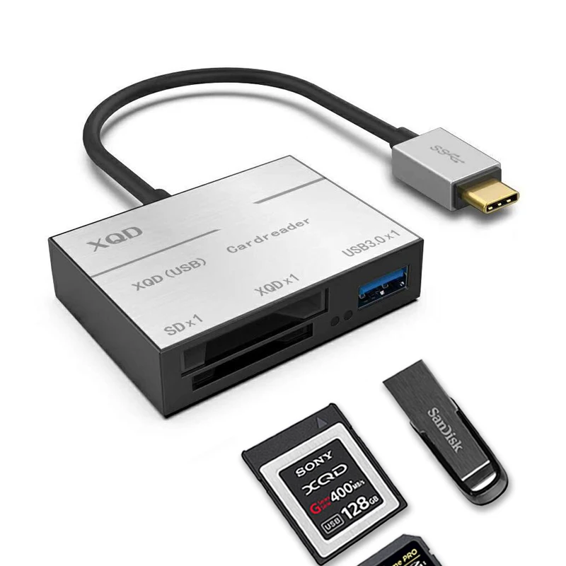 Профессиональный Тип C до USB 3,0 SD Карта памяти SDHC карта XQD Смарт кард-ридер OTG адаптер для Macbook 500 МБ/с. для sony для lexar