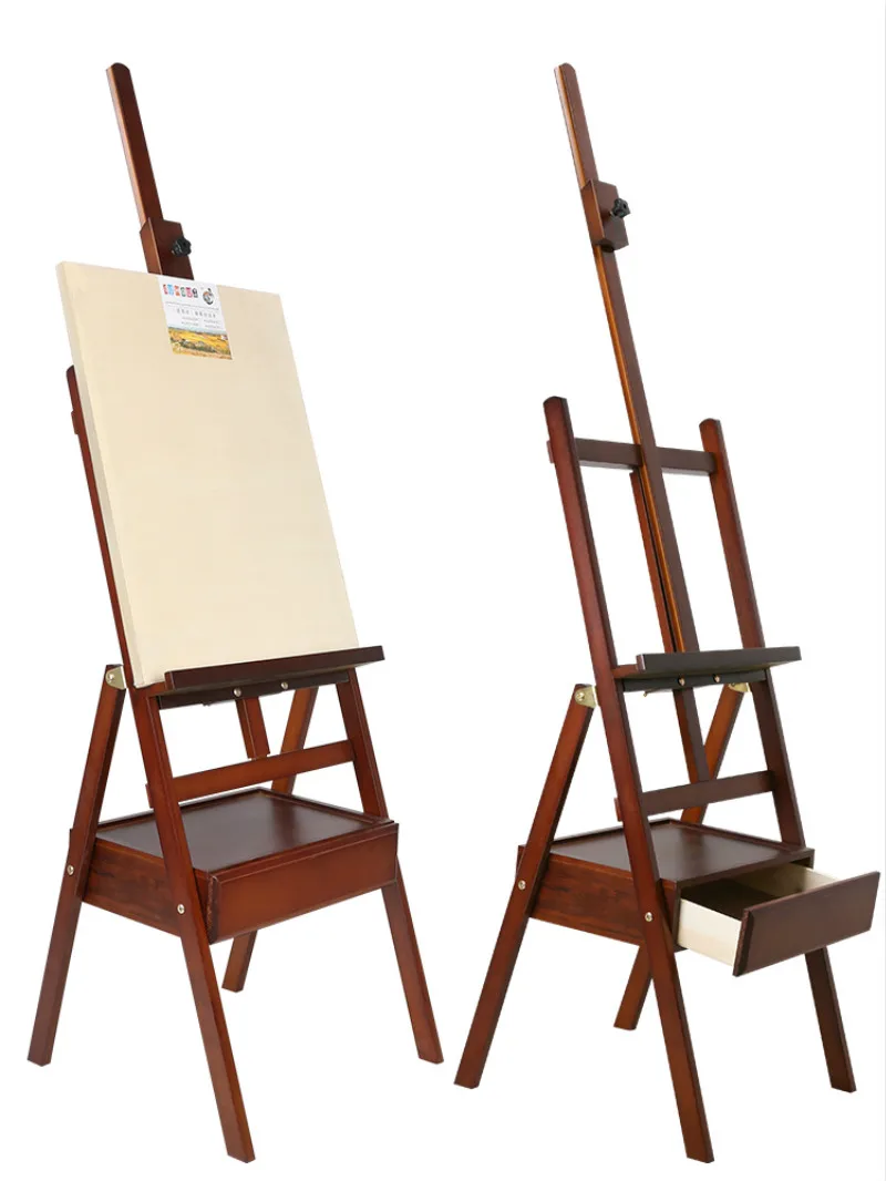 Solid Wood Easel Caballete De Pintura Artist Oil Paint Stand Atril Madera Watercolor Painting Stand Art Supplies for Artist super large easel caballete pintura artist oil painting easel art painting accessories wood stand multifunctional painting stand